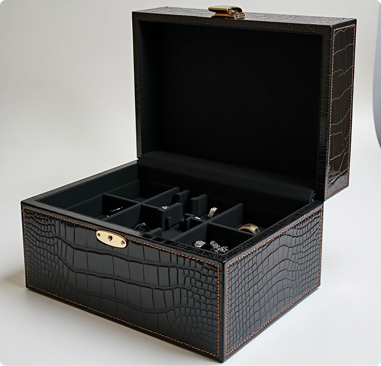 Anna black jewelry box