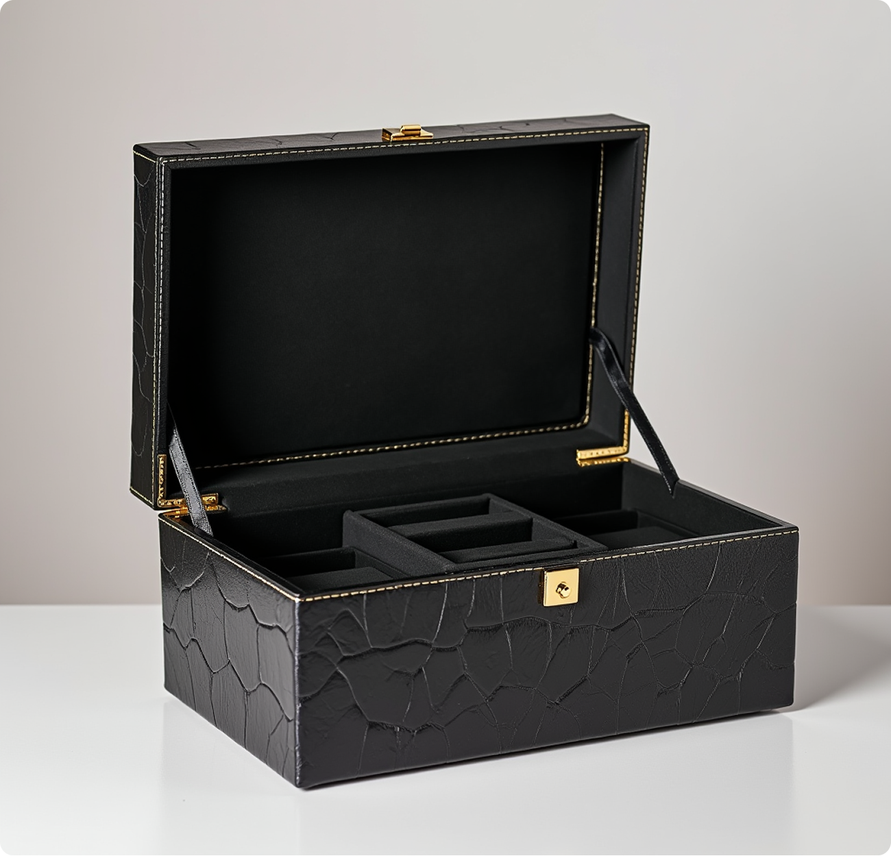 Black Croco jewelry box