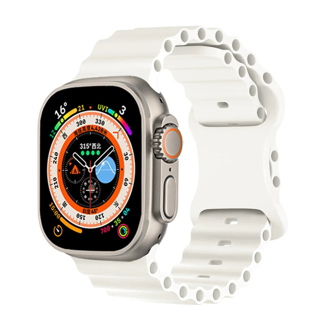 Silicone White strap For Apple Watch