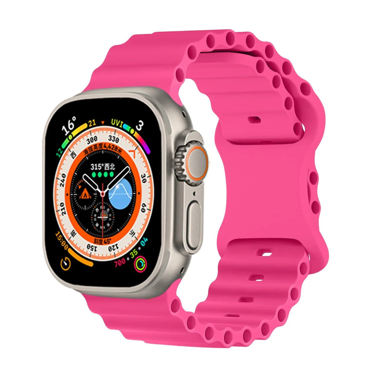 Silicone Pink strap For Apple Watch