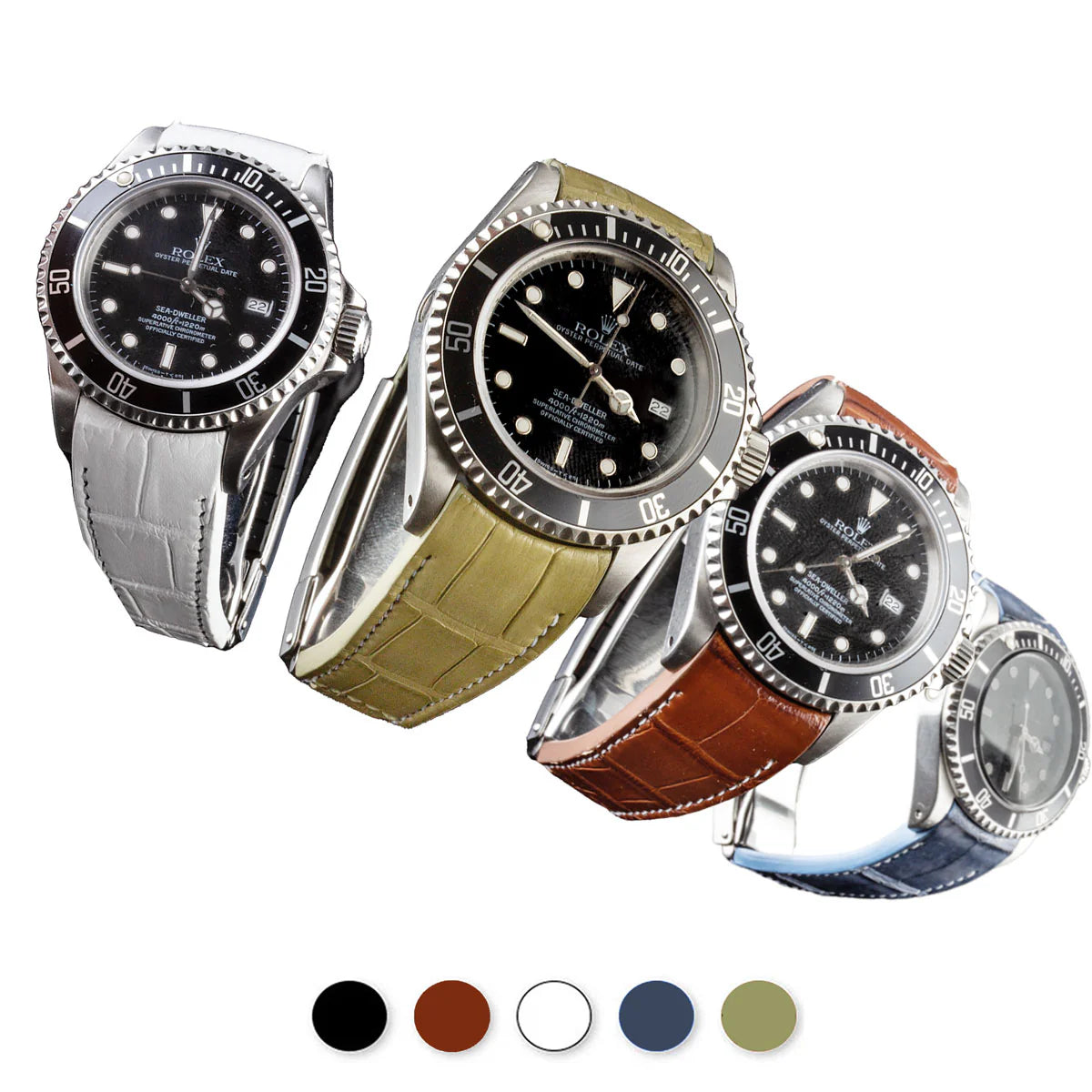 Rolex - Croco premium leather watch strap - Alligator / crocodile