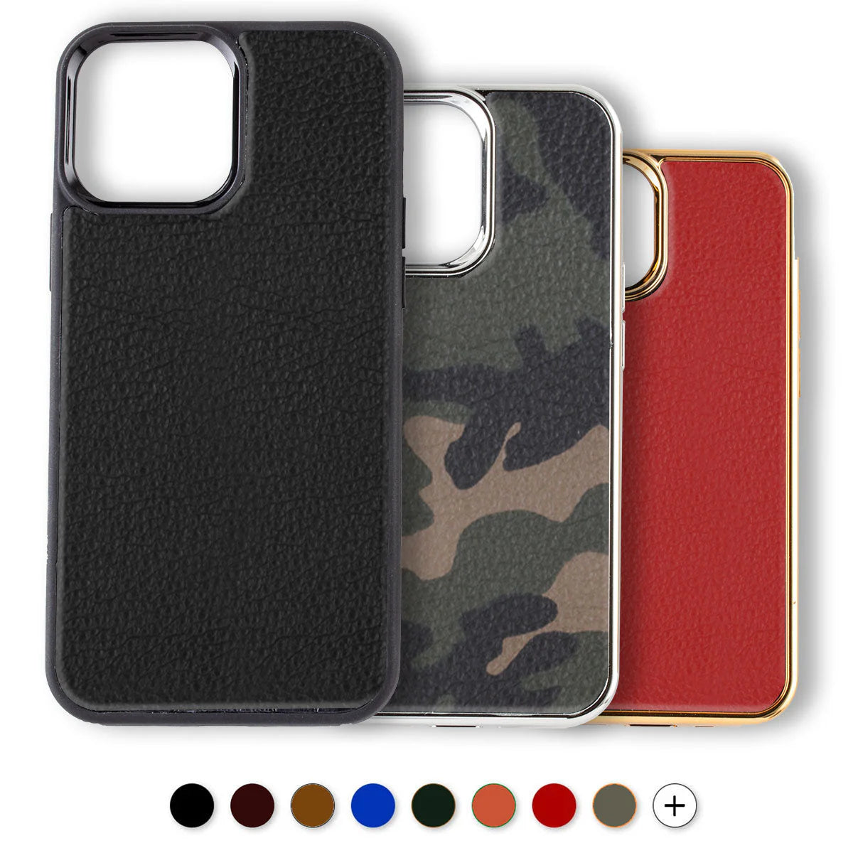 iPhone case with leather cover - iPhone 15 & 14 ( All models )