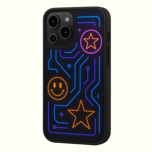 Cyberwave – Neon Circuit iPhone Case