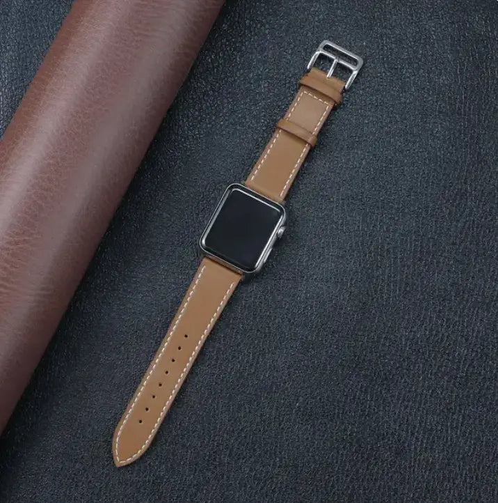 Leather Classic Buckle Brown for Apple Watch