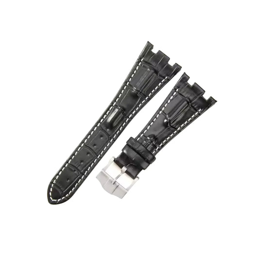 Crocodile Strap - For all Audemars Piguet Offshore 42mm - Black & White
