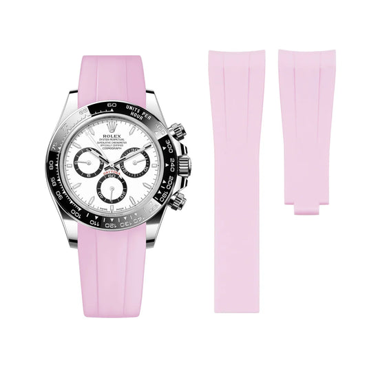 Rubber Strap - For Rolex Daytona - Pink