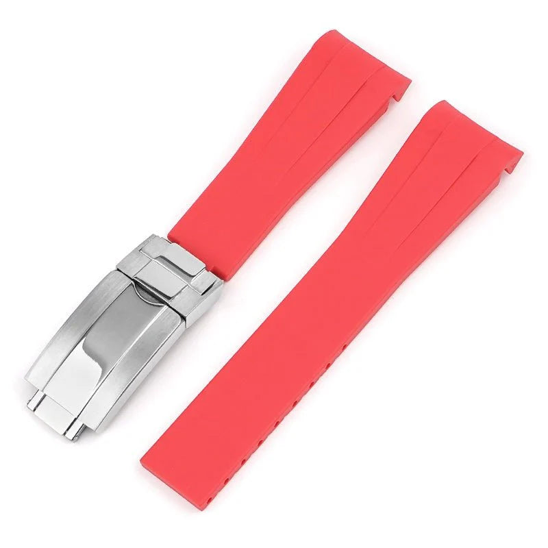 Rubber Strap - For Rolex Daytona - Red
