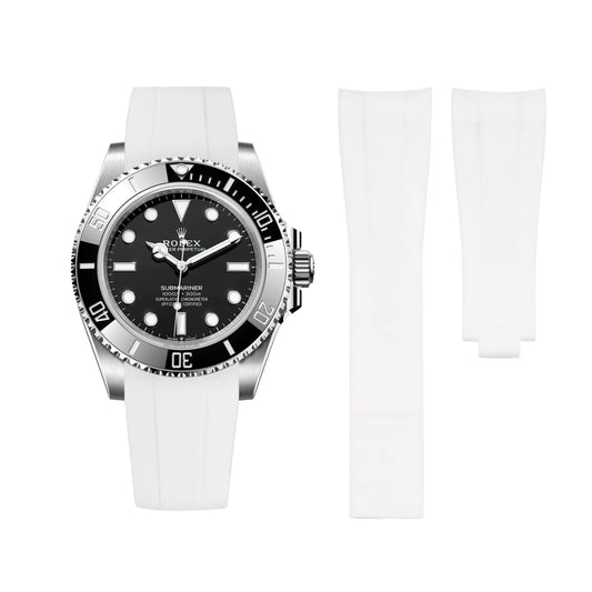 Rubber Strap - For Rolex Submariner - White