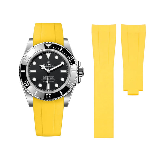 Rubber Strap - For Rolex Submariner - Yellow