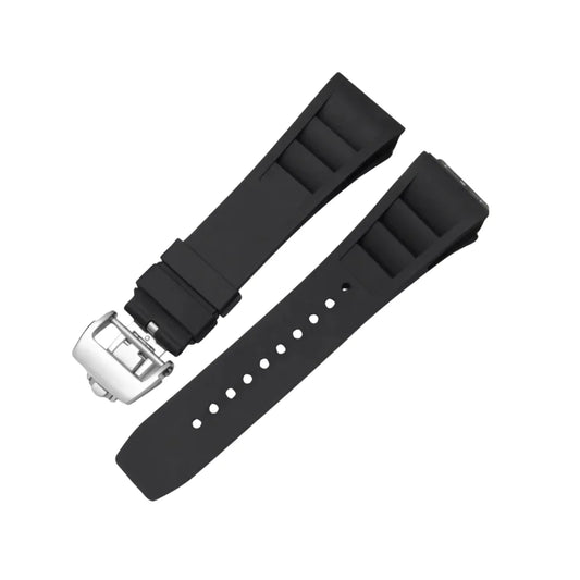 Rubber Strap - For Richard Mille RM011 | RM35 | RM50 | RM52 | RM57 | RM65 - Black